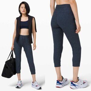 Lululemon Heathered Submarine High Rise Ready To Rulu Jogger Crop